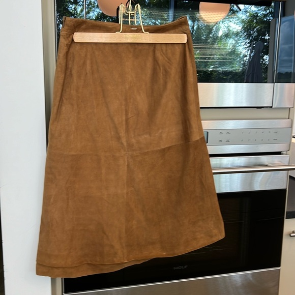 Luciano Barbera Dresses & Skirts - Brown suede midi skirt